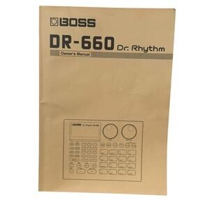 BOSS DR-660 Dr. Rhythm Drum Machine‎ Owner's Manual 1992 Original OEM Paperback